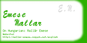 emese mallar business card